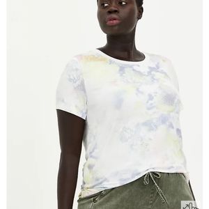 Torrid T-Shirt NWT Plus 1 1X Perfect Tee Super Soft Tie Dye Print Top NEW